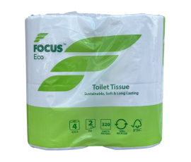 Focus Eco 2 Ply Toilet Paper 4 Pack