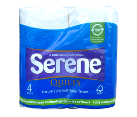 Serene 2 Ply Toilet Paper 4 Pack