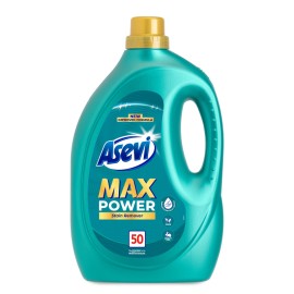 Asevi Laundry Detergent Wash Gel Max Power Bio Hypoallergenic 50 Wash