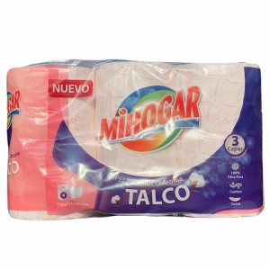 Mihogar 3 Ply Toilet Paper Talco Scented 6 Pack