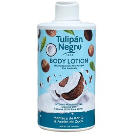 Tulipan Negro Body Lotion 400ml Coconut Oil and Shea Butter Tulipan Negro Body Lotion 400ml Coconut Oil and Shea Butter