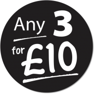 3 for £10 3 for £10