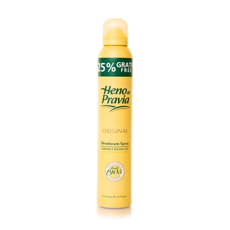 HENO DE PRAVIA DEODORANT SPRAY 200ml + 50ml free Lemon Fresh UK