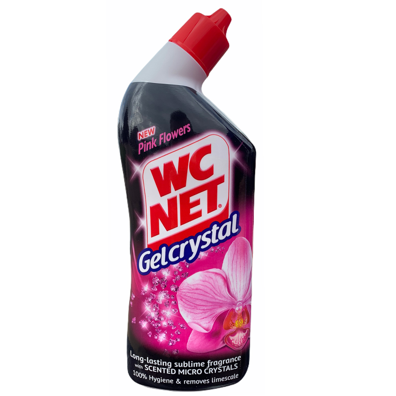 WC Net Toilet Gel with Micro Crystals 750ml - Pink Flowers