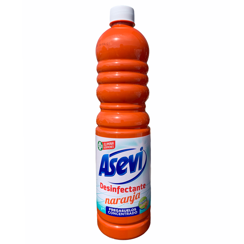 Asevi Floor Cleaner Concentrated Disinfectant - 1L - Orange Naranja