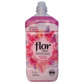 Flor Twist Concentrated Fabric Softener 1.1L 53 Wash - Red & Exotic Fruits Flor Twist Concentrated Fabric Softener 1.1L 53 Wash - Red & Exotic Fruits