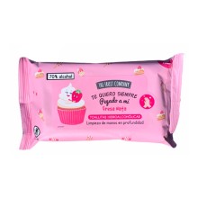 The Fruit Company Hand Wipes 70% Alcohol - Strawberries & Cream Scented  The Fruit Company Hand Wipes 70% Alcohol - Strawberries & Cream Scented