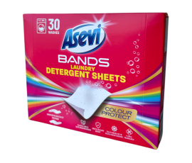 Asevi Bands Laundry Detergent Sheets 30 Wash - Colour Protect Asevi Bands Laundry Detergent Sheets 30 Wash - Colour Protect
