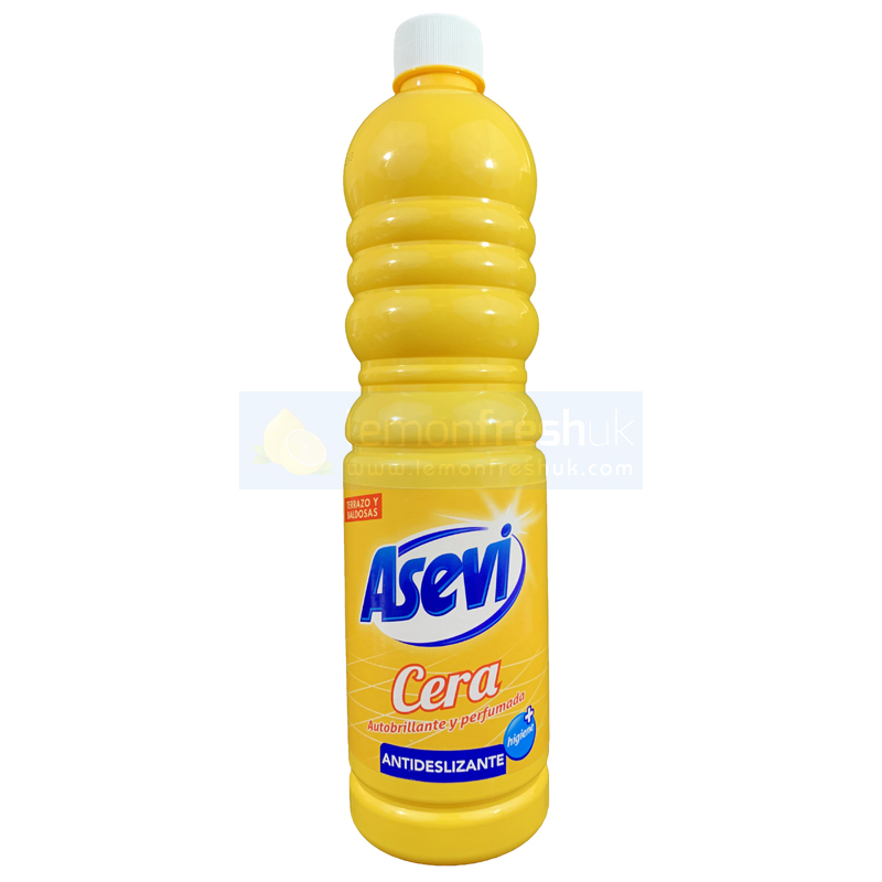 Asevi Floor Cleaner Citrus Cera with Self-Shine 1 Litre - Non-Slip - Yellow