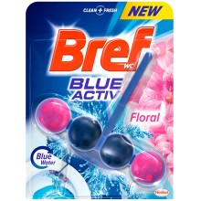 Bref Toilet Basin Freshener Clip On - Blue Active Floral Bref Toilet Basin Freshener Clip On - Blue Active Floral