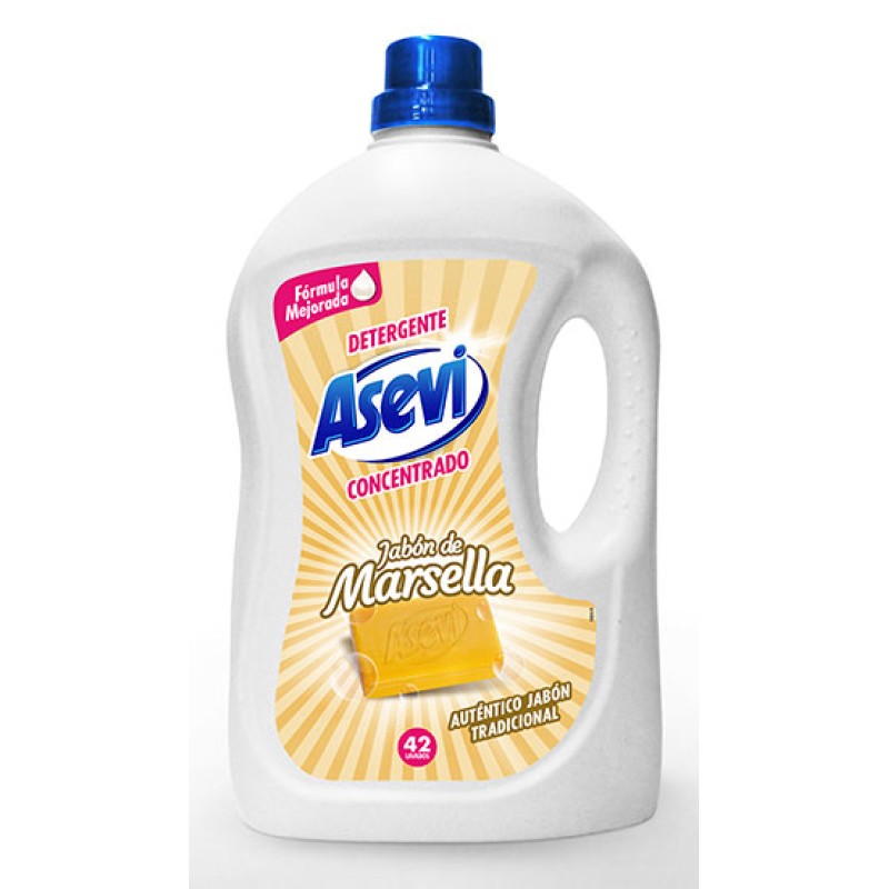 ASEVI Detergent wash gel JABON DE MARSELLA 40 washes 2.4 Litres