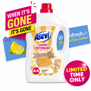 Asevi Laundry Detergent Wash Gel 44 Wash - Marseille
