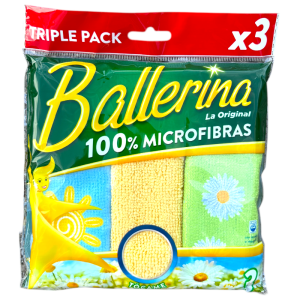 Ballerina Triple Pack - Micro Fibre Cloths - Patterned