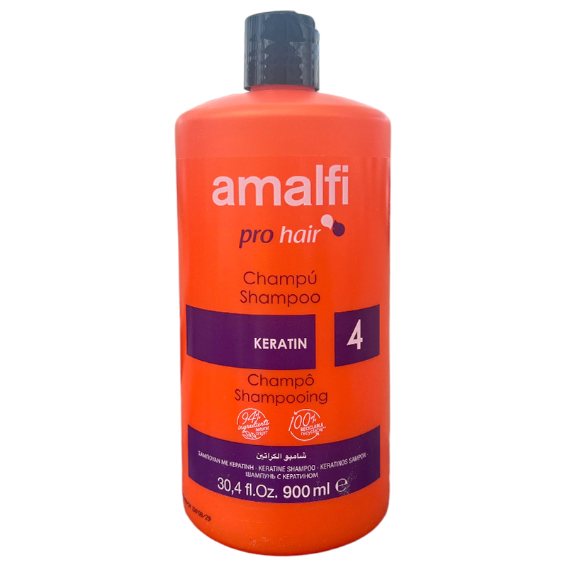 Amalfi Pro Keratin Shampoo 900ml - 1 Case - 9 Units