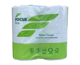 Focus Eco 2 Ply Toilet Paper 4 Pack - 1 Case - 9 Units