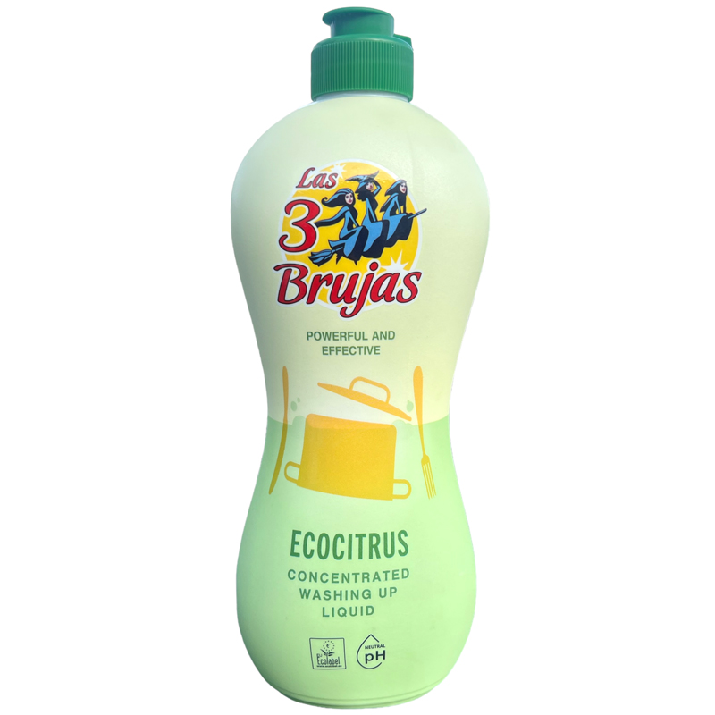 3 Brujas / 3 Witches Concentrated Washing-up Liquid Ecocitrus 500ml - 1 Case - 12 Units