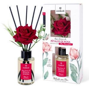 Ambar Fresh Reed Diffuser 75ml - Rose Petals - 1 Case - 10 Units 