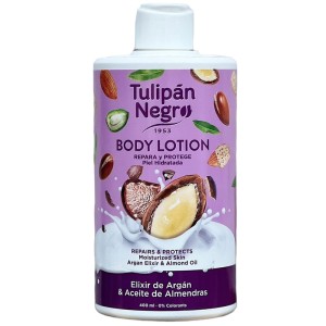 Tulipan Negro Body Lotion 400ml Argan Elixir and Almond Oil  - 1 Case - 6 Units 