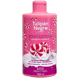 Tulipan Negro Body Lotion 400ml Strawberry and Cream - 1 Case - 6 Units 