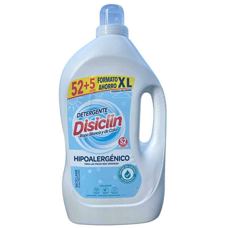 Disiclin Liquid Laundry Detergent 52 Wash 2.86L - Hypoallergenic - 1 Case - 5 Units