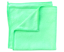 Microfibre Polyester Cloths - Green - 1 Case - 10 Units