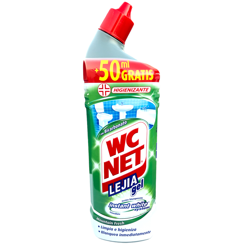 WC Net Toilet Gel with Bleach and Whitening 800ml - Mountain Fresh - 1 Case - 12 Units