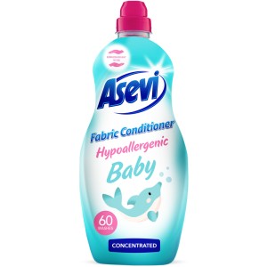 Asevi Concentrated Fabric Softener Hypoallergenic Baby 60 Wash - 1 Case - 10 Units