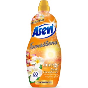 Asevi Concentrated Fabric Softener Sensations Energy 60 Wash - 1 Case - 10 Units