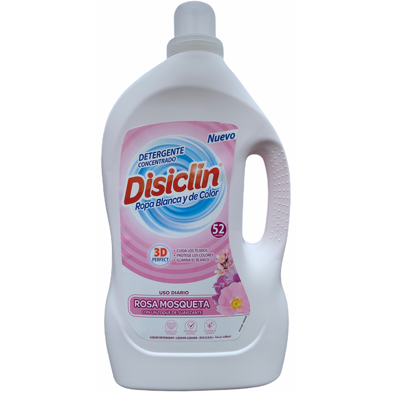 Disiclin Liquid Laundry Detergent 52 Wash 2.86L - Rosa Mosqueta - 1 Case - 5 Units