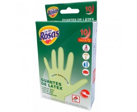 Las Dos Rosas Disposable Latex Gloves (10 Pairs in box) - Small | Medium | Large