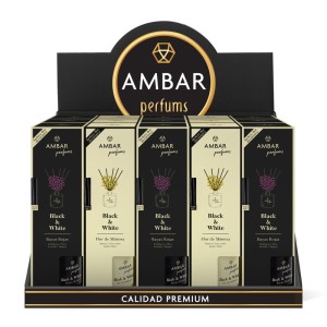 Ambar Black & White Collection - POS Stand - Includes 15 Reed Diffusers