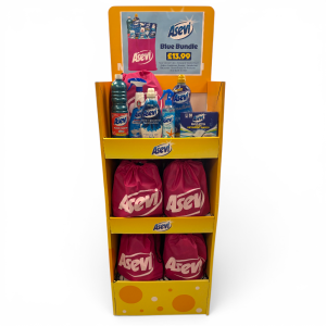 Asevi Blue Bundle with FSDU, Poster, Bags and Stock