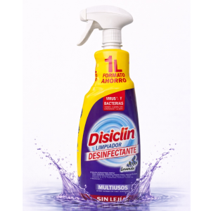 Disiclin XXL 1 Litre Lavender Disinfectant Multisurface Spray - 1 Case - 10 Units