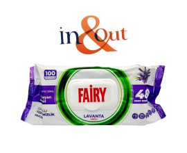 Fairy Anti-bacterial Wipes 100pk - Lavender - 1 Case - 12 Units - IN & OUT Fairy Anti-bacterial Wipes 100pk - Lavender - 1 Case - 12 Units - IN & OUT
