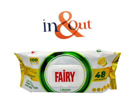 Fairy Anti-bacterial Wipes 100pk - Lemon - 1 Case - 12 Units - IN & OUT Fairy Anti-bacterial Wipes 100pk - Lemon - 1 Case - 12 Units - IN & OUT