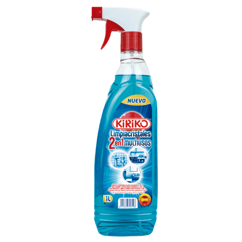 Kiriko Multipurpose 2 in 1 Glass Cleaner 1L - 1 Case - 12 Units