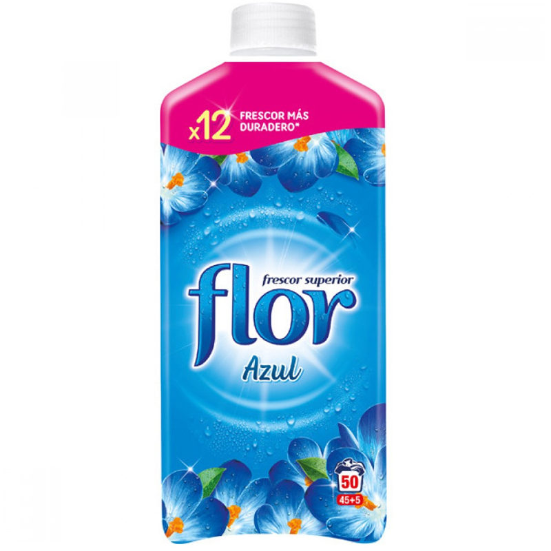 Flor Fabric Conditioner 1.1L 45+5 Wash - Azul - 1 Case - 10 Units