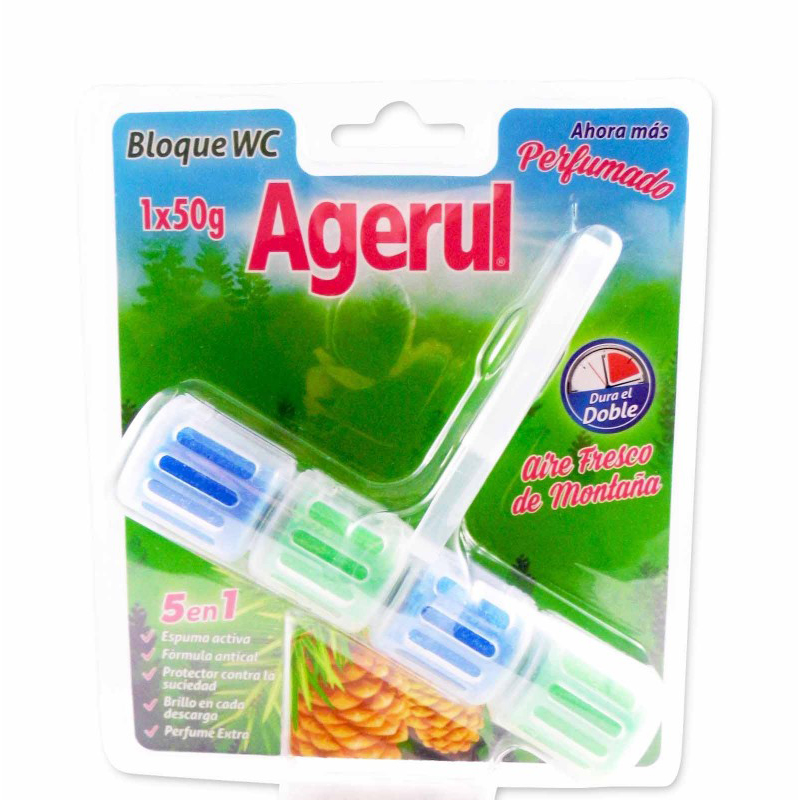 Agerul WC Toilet Block Clip-on Montana Air - 1 Case - 10 Units