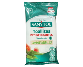 Sanytol Disinfectant Multsurface Wipes 30 Pack - 1 Case - 10 Units