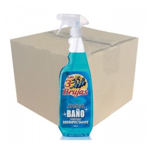 3 Brujas / 3 Witches Bathroom Bano Disinfectant Spray 750ml - 1 Case - 12 Units
