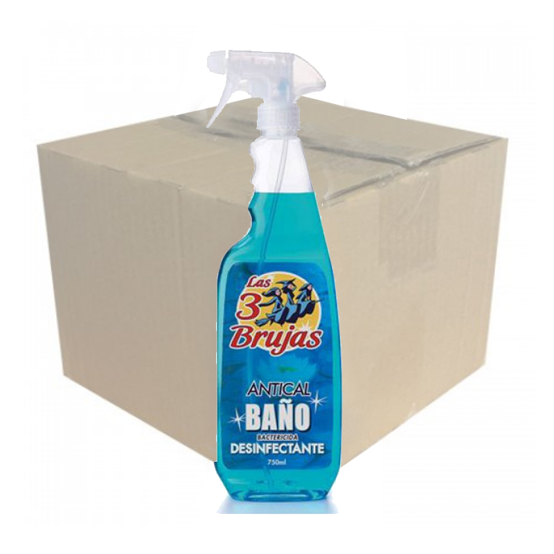3 Brujas / 3 Witches Bathroom Bano Disinfectant Spray 750ml - 1 Case - 12 Units